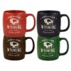 Wyoming Etched Matte Mugs - Set of 4