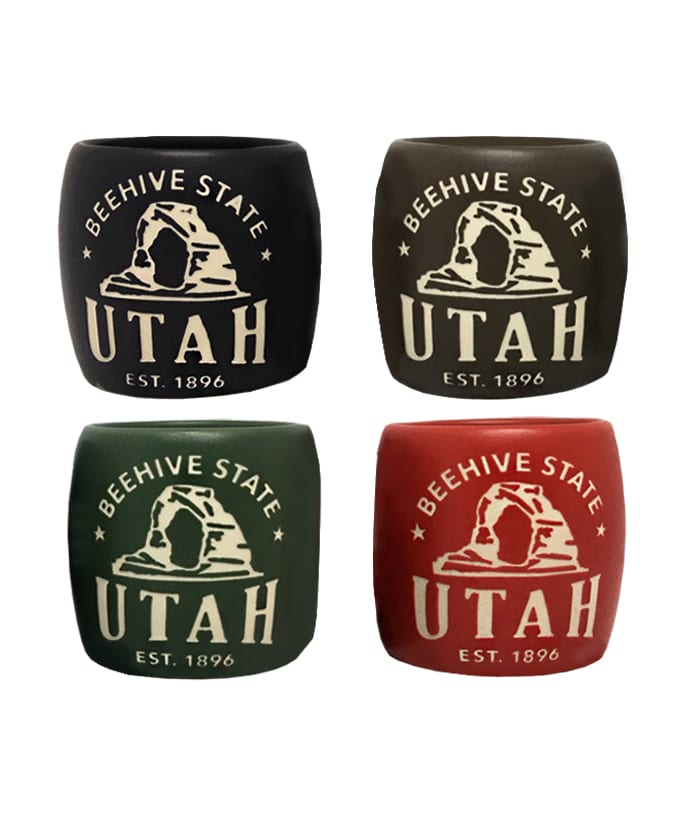 Utah Etched Matte Shots - Set of 4