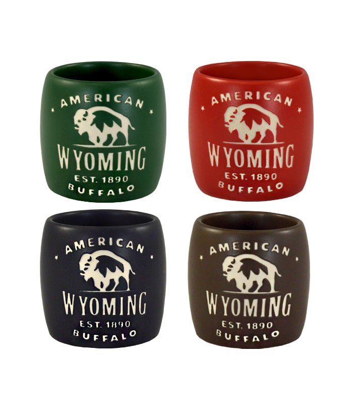 Wyoming Etched Matte Shots - Set of 4