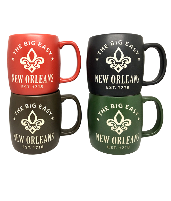New Orleans Etched Matte Mug - Set of 4