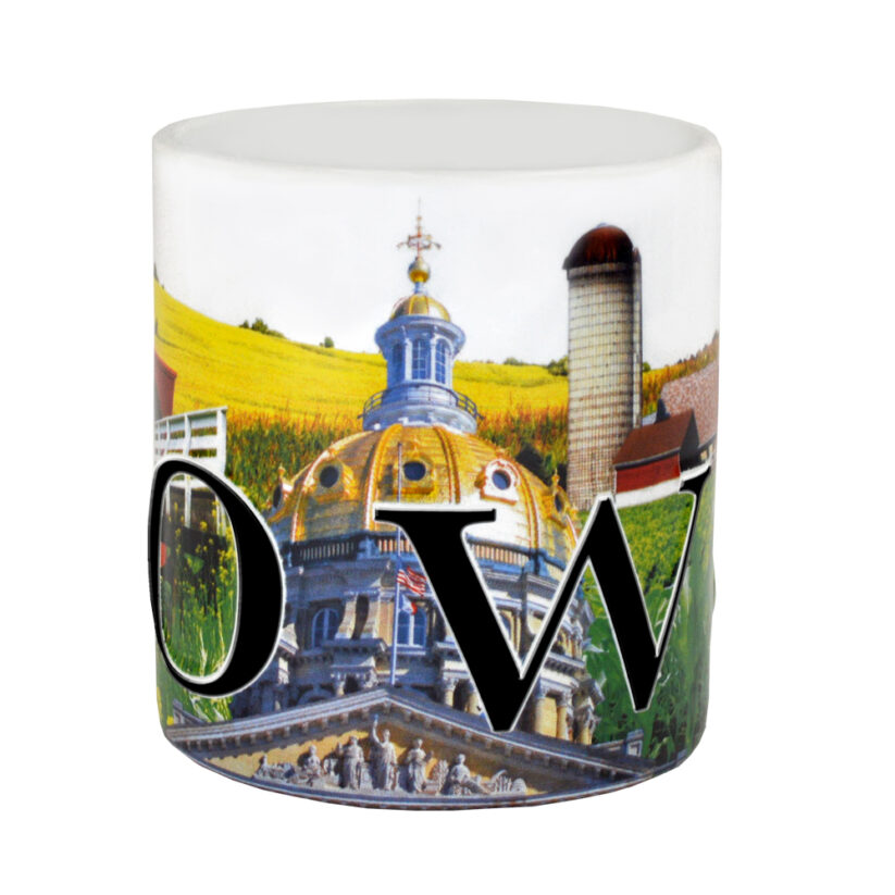 Alternative view of Iowa Color Relief Mug