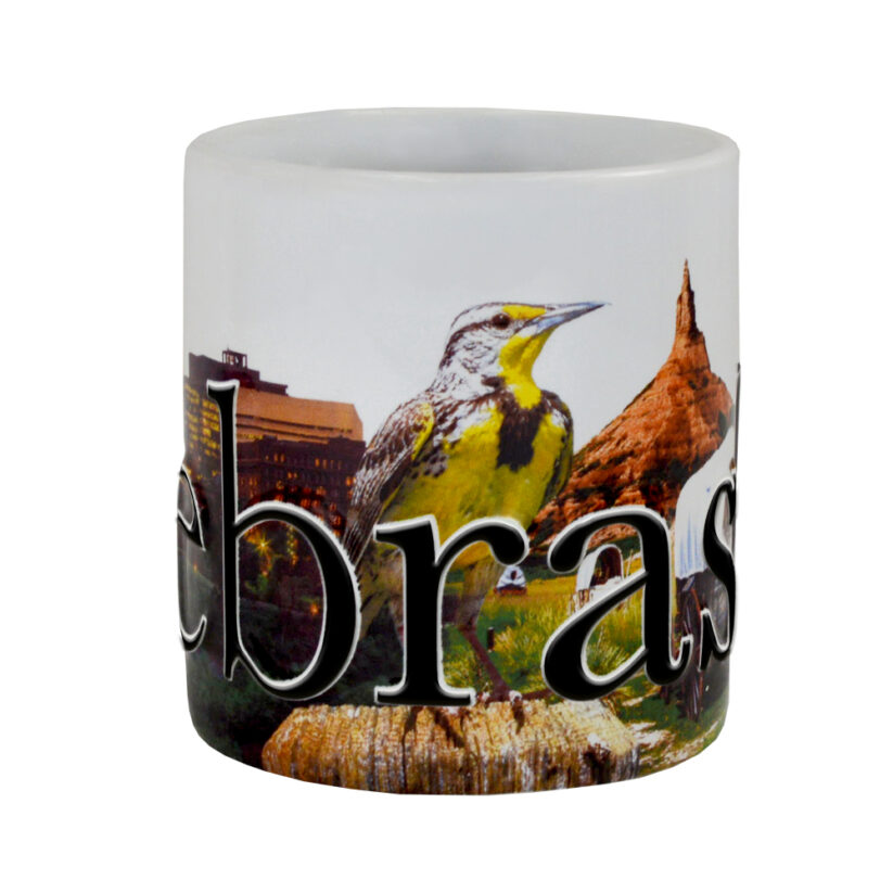 Alternative view of Nebraska Color Relief Mug