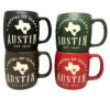 Austin Etched Matte Mugs - Set of 4