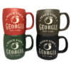Georgia Etched Matte Mugs - Set of 4