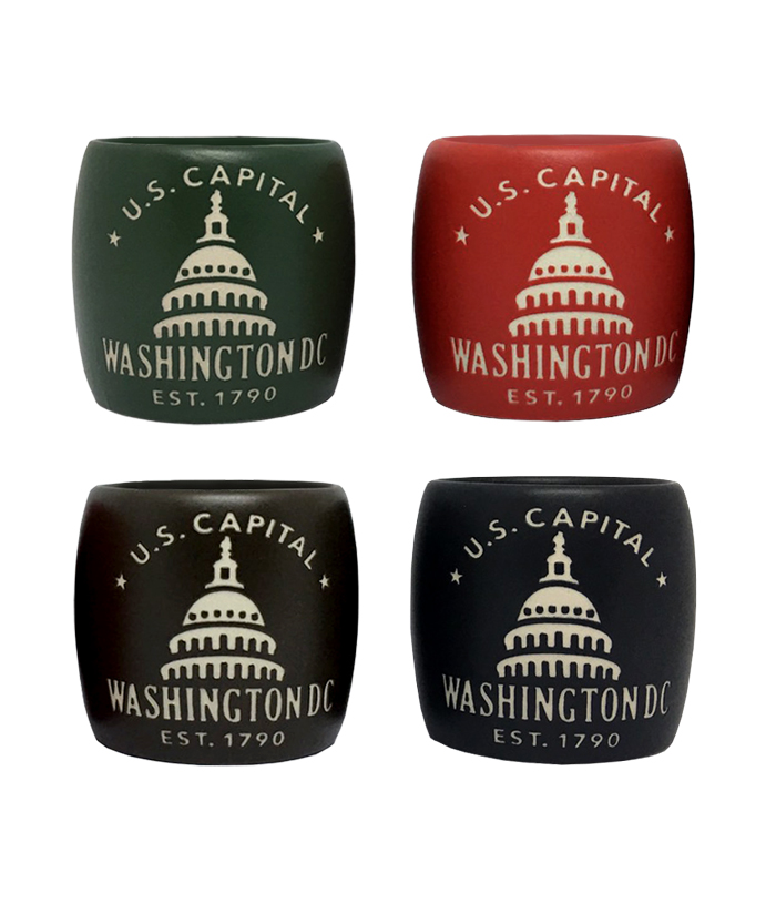 Washington DC Etched Matte Shots - Set of 4