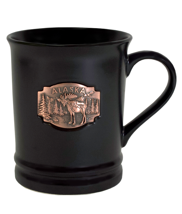 Alaska 3D Medallion Mug - Black Matte