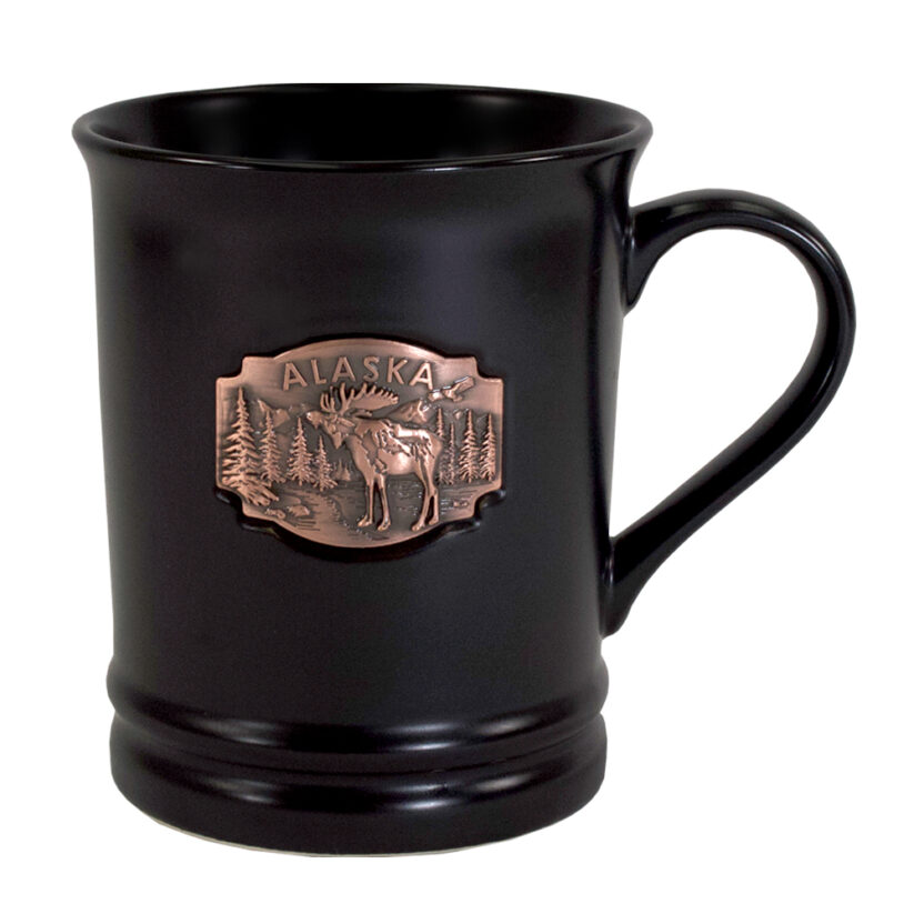 Alaska 3D Medallion Black Mug