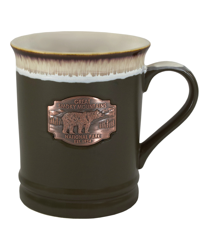 Smoky Mountains 3D Medallion Mug - Reactive Glaze