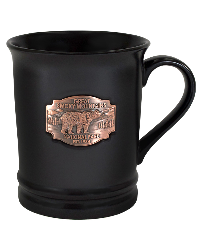 Smoky Mountains 3D Medallion Mug - Black Matte