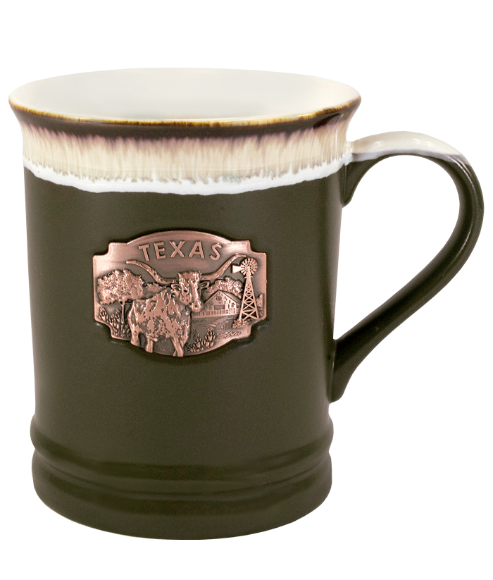 Texas 3D Medallion Mug - Reactive Glaze