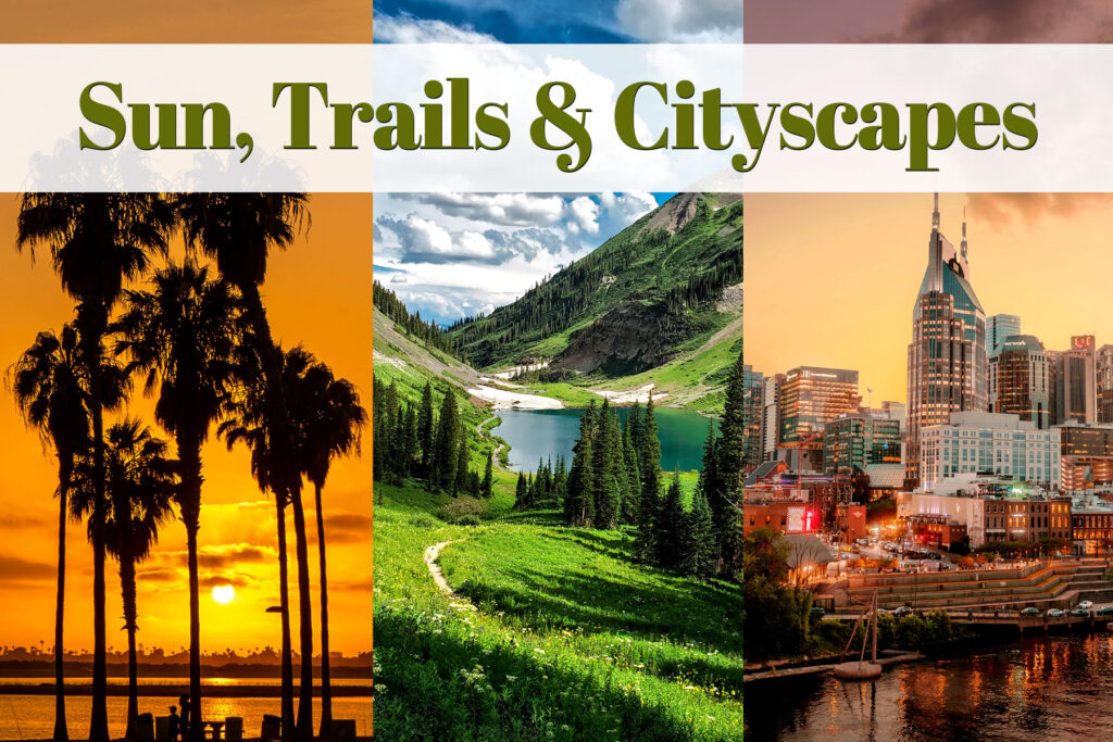 Sun Trails and Cityscapes