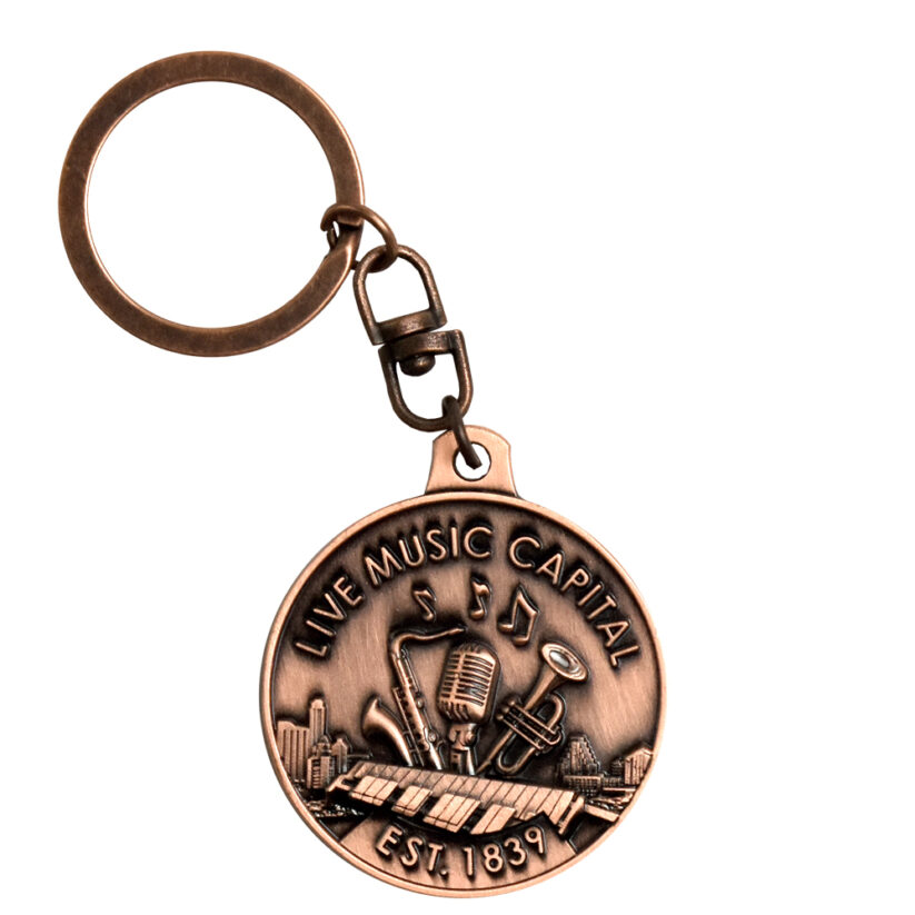 Austin Medallion Key Chain back side