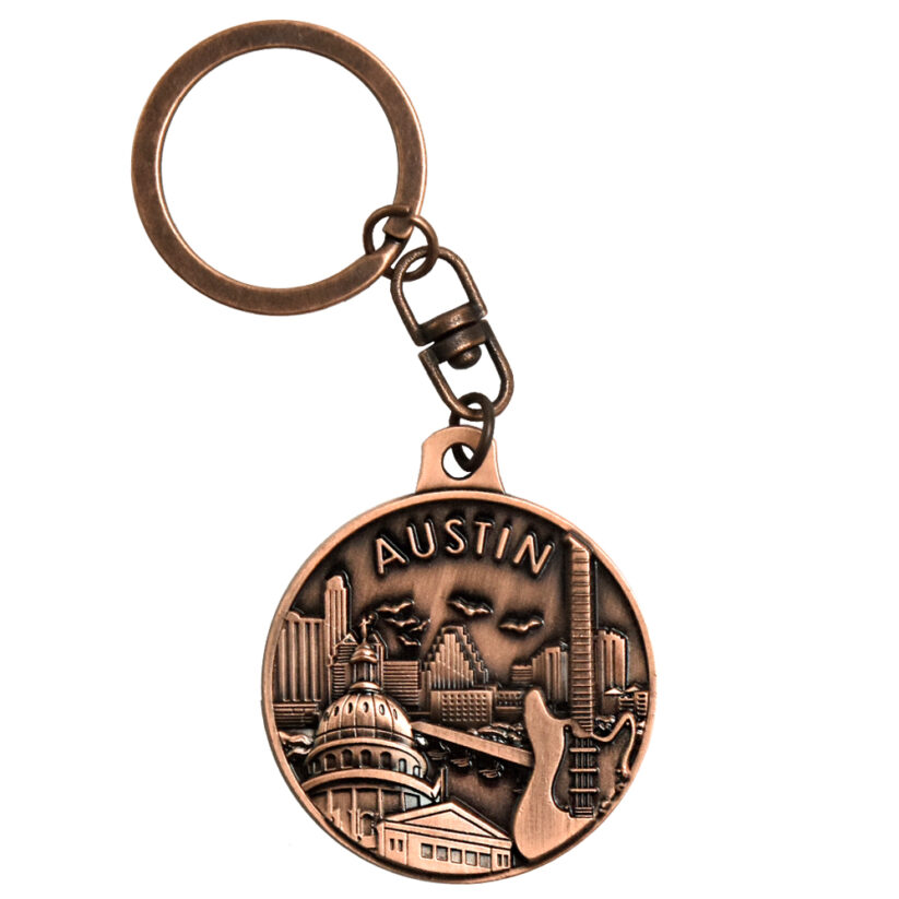 Austin Medallion Key Chain front side