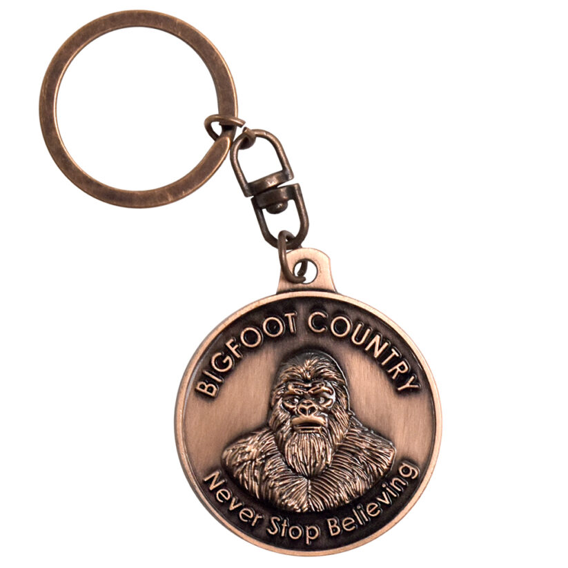 Bigfoot Medallion Key Chain back side