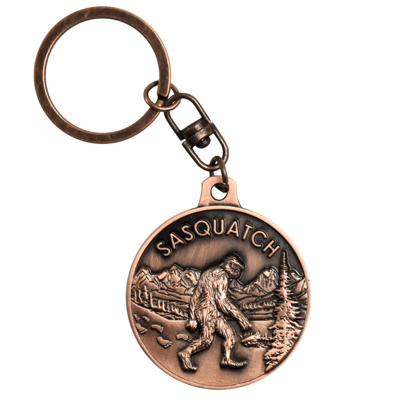 Bigfoot Medallion Key Chain front side