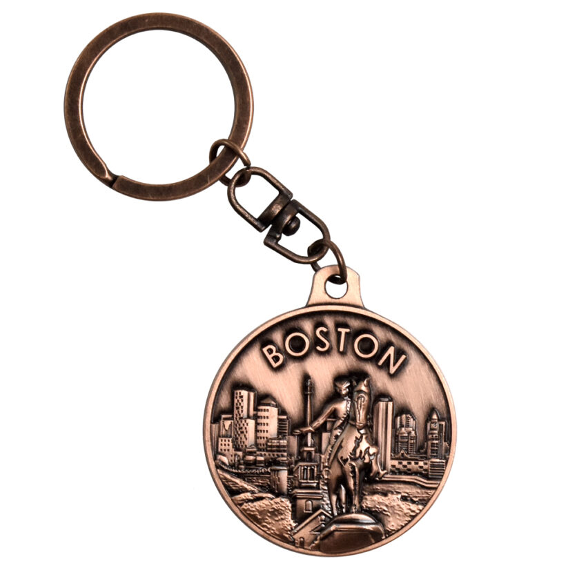 Boston Medallion Key Chain front side