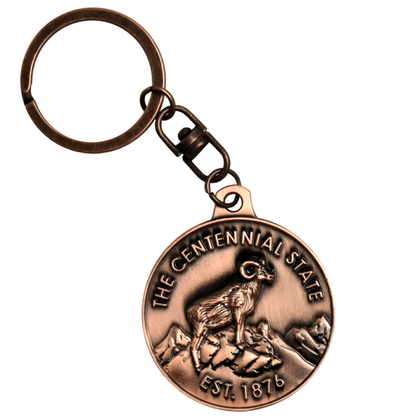Colorado Medallion Key Chain back side
