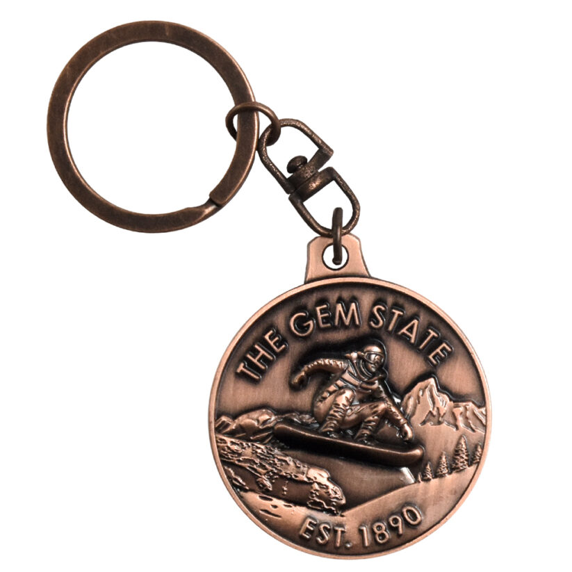 Idaho Medallion Key Chain back side