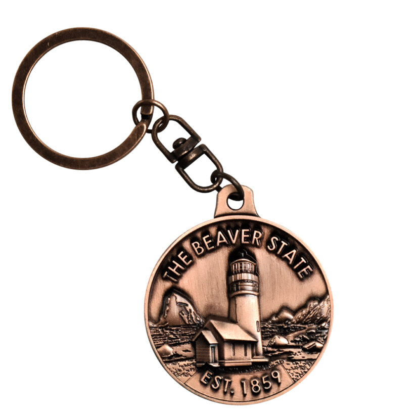 Oregon Medallion Key Chain back side