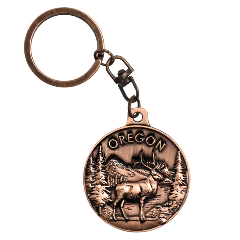 Oregon Medallion Key Chain front side