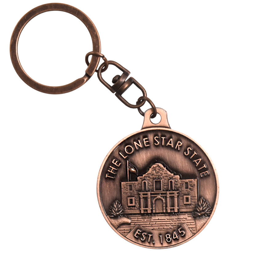 Texas Medallion Key Chain back side