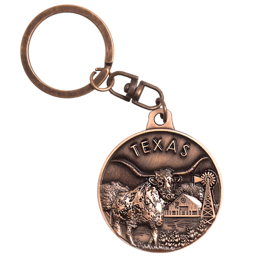 Texas Medallion Key Chain front side