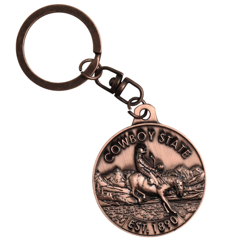 Wyoming Medallion Key Chain back side