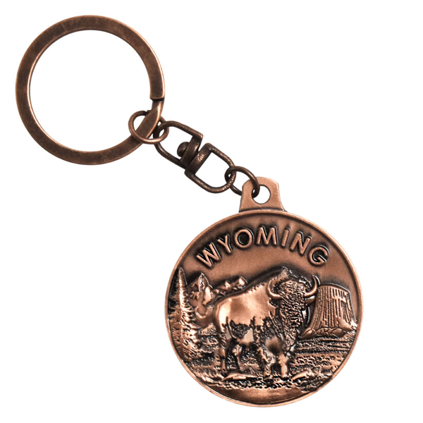 Wyoming Medallion Key Chain front side