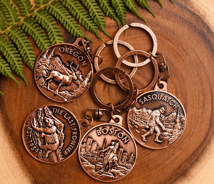 Four Medallion Key Chains