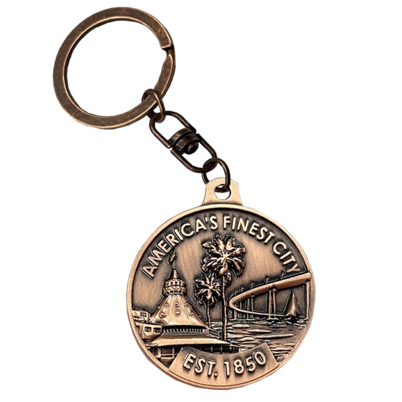 Alternative view of San Diego Medallion Key Chain