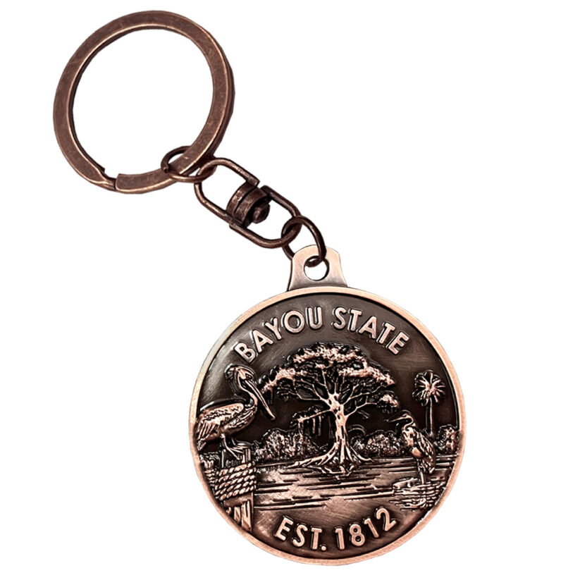 Alternative view of Louisiana Medallion Key Chain